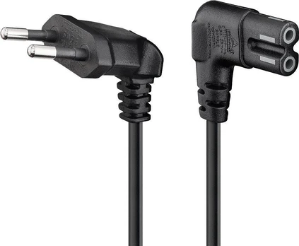 Maitinimo kabelis aštuoni C7 Goobay 2x90 juoda 5m