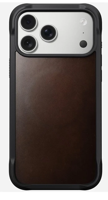Nomad Rugged Odinis dėklas, rustic ruda (Horween) - iPhone 17 Pro Max