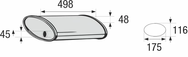 Vidurinis duslintuvas, universalus BOSAL 248-063
