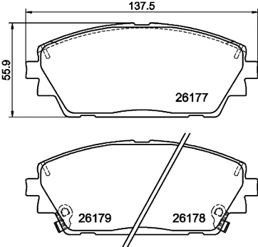 TEXTAR 2617701 Brake pad set