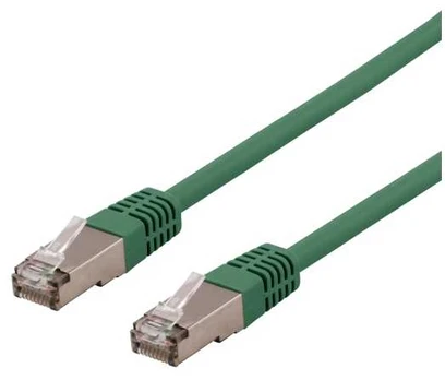 DELTACO U/STP Cat6a patchkabel, LSZH, 0,3m, Žalias