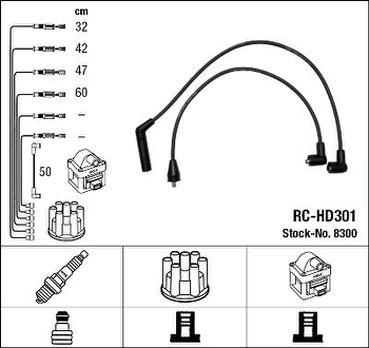 NGK 8300 Uždegimo laido komplektas