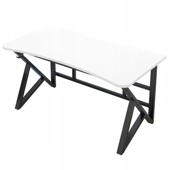 Baltas modernus palėpės kompiuterio stalas didelis 120 cm