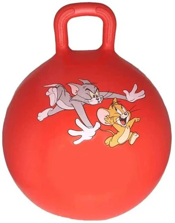 Šokliukas-kamuolys Tomas ir Džeris raudonas (Tom and Jerry) 45 cm