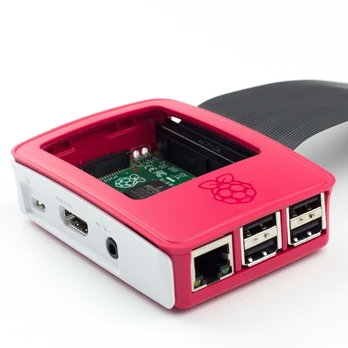 Raspberry Pi Dėžutė - Farnell - Raudonai balta