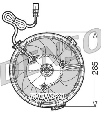 Ventiliatorius, radiatoriaus DENSO DER02005