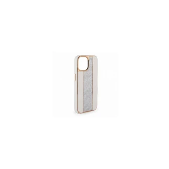 iLike Apple iPhone 15 Pro Max deimantai ir odinis dėklas, baltas