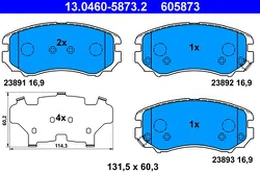 ATE 13.0460-5873.2 Brake pad set