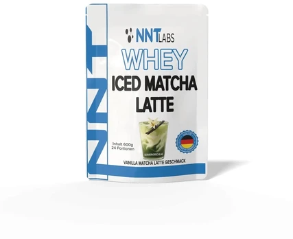Išrūgų baltymų milteliai NNT Whey Iced Matcha Latte 600 g, vanilinio matcha latte skonio