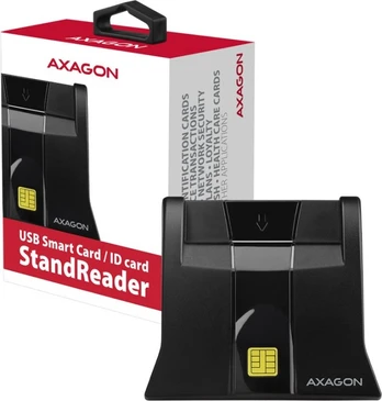 Universal desktop USB contact Smart/ID card reader with long USB-A cable. Suitable for the eObčanka application. | CRE-SM4N