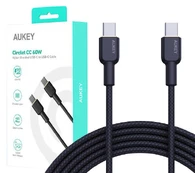 Kabelis AUKEY CB-NCC2 USB-C Type-C PD 60W 3A 1.8m Nylon,juoda kaina
