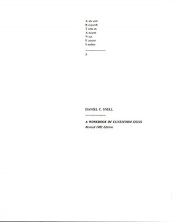 Workbook of Cuneiform Signs