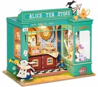 Robotime Mini namas 3D konstruktorius Alice's Tea Store