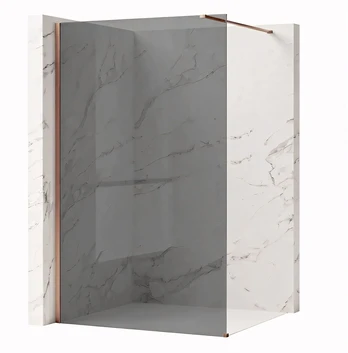 Walk-In dušo sienelė Rea Flexi, Pilkas / Brushed Copper, 90 cm