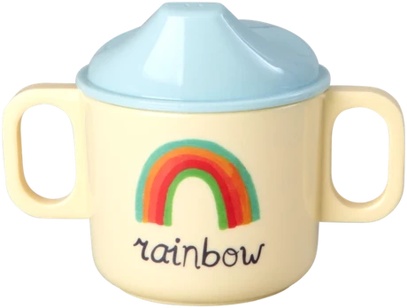 Rice - Melamine 2 Handle Baby Cup with ABC Print - Mėlyna - 250 ml