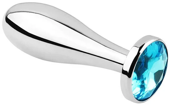 Analinis kaištis Sidabrinis Crystal Anal Plug, 26 mm