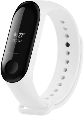 Fixed FIXED Silicone Silikonowy dirželis do opaski Xiaomi Mi Band 3/4 balta