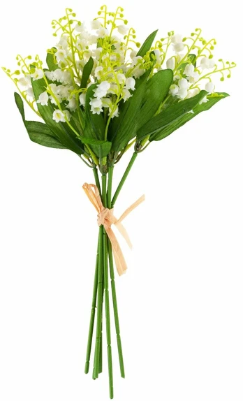 Dirbtinė puokštė, balta/žalia, 31 cm