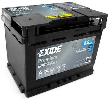 EXIDE Premium EA640 64Ah 640A (EN) akumuliatorius