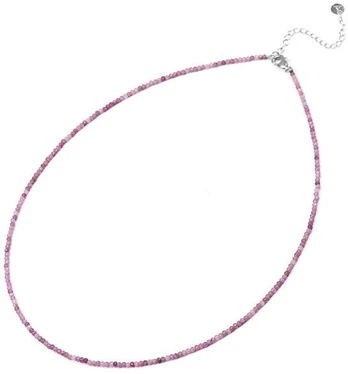 Agato Beaded mineral necklace with ruby POL-N12/47L