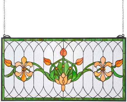 Vitro lango panelė 810 x 433 mm, tiffany stilius