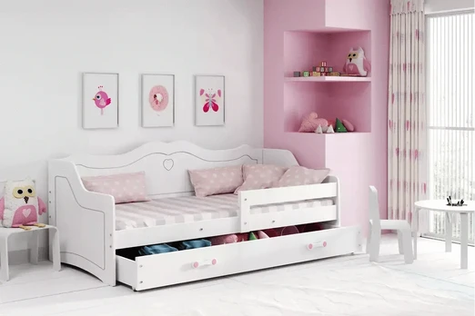 Vaikiška Lova Julia Su Stalčiumi + Čiužinys 160x80cm