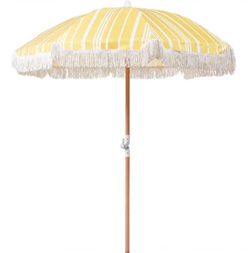 Beliani Parasol sodo 150 cm MONDELLO Geltonas
