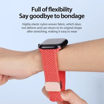 DUX DUCIS strap MIXTURE PRO stretchable braided for Apple Watch 38 / 40 / 41 mm guava