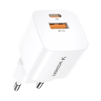 Wozinsky CMWCW 20W USB-C / USB-A wall charger - baltas