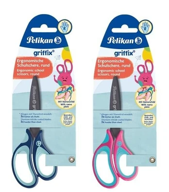 Griffix dešiniarankės žirklės 14 cm mix - PELIKAN