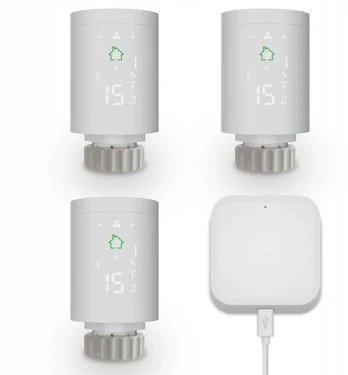Gomedia Hy368 radiatorių termostatas 3 vnt. + Tuya Zigbee vartai