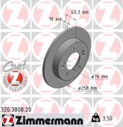 Stabdžių diskas ZIMMERMANN 320.3808.20 kaina