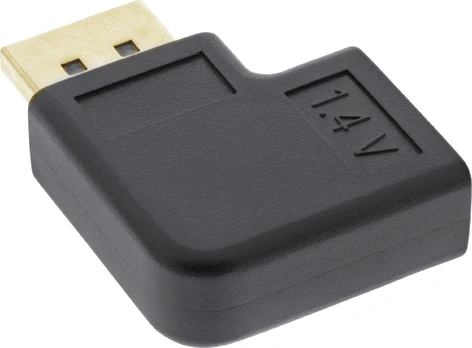 Adapteris AV InLine® DisplayPort Adapteris, DisplayPort vyriškas/moteris stačiu kampu