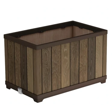 Vazonas Deco Rectangle, 45,5 x 76 x 45,5 cm, Walnut
