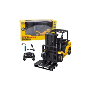 Lean Toys Remote Control Forklift RC 2.4G Pallet Geltona