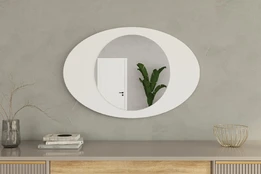 Veidrodis, „Hanah Home“, baltas, 60 x 90 x 2,2 kaina