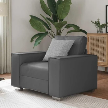 Sofos Kėdė Pilka 59 cm Dirbtine Oda