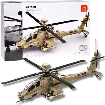 Jokomisiada Technical Building Blocks Combat Helicopter AH-64 Helicopter Blocks 259 pcs ZA5676