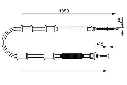 Trosas, stovėjimo stabdys BOSCH 1 987 482 592