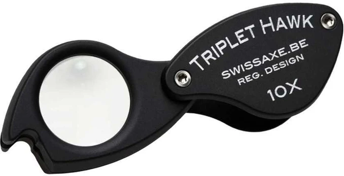 Padidinimo stiklas Deimantams "Triplet Hawk Loupe" 10x