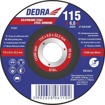 Dedra lifavimo diskas plienui igaubtas 230x60x222