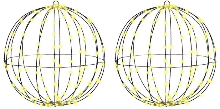 Dovana su 320 LED 2 pcs Šilta balta 50 cm metalas