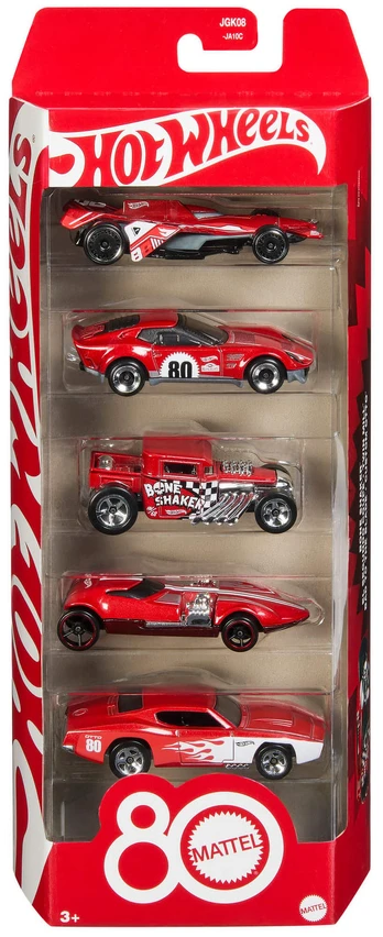 Hot Wheels Basics Mattel 80th 5 Pack