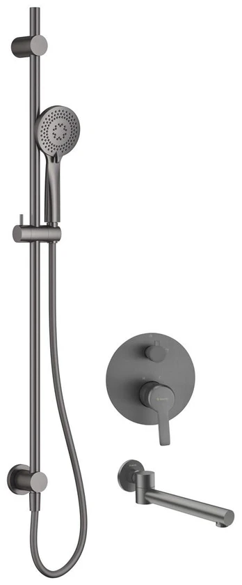 Concealed shower set with bath spout
