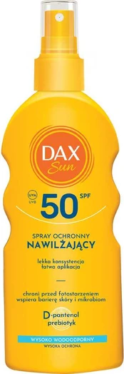 DAX SUN apsauginis drėkinamasis purškiklis SPF 50