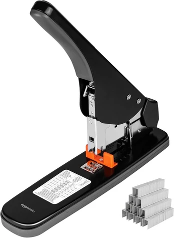 Amazon Basics profesionalus segiklis, 210 lapų, lengvas segimas, juodas