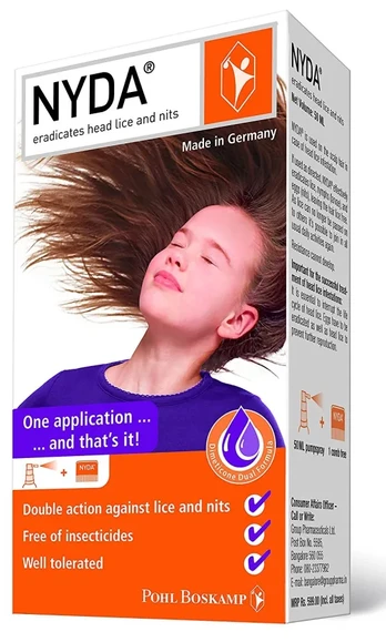NYDA Express priemonė nuo utėlių ir glindų 50ml tirpalas