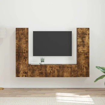 TV staliukas 3 pcs Rūkyta ąžuolas