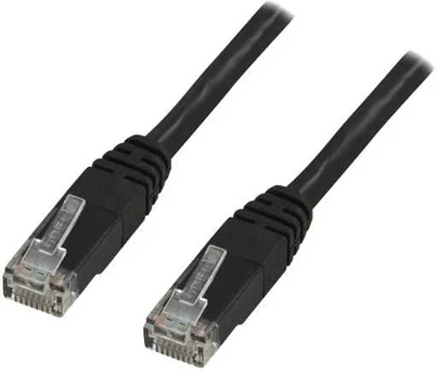 DELTACO U/UTP Cat6 patchkabel, (LSZH), 0,75m, svart