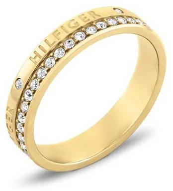 Tommy Hilfiger Gold-plated ring with crystals Mini Crystals 2780911